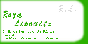 roza lipovits business card